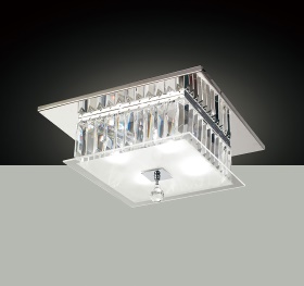 Tosca Crystal Ceiling Lights Diyas Ringed & Square Crystal Fittings